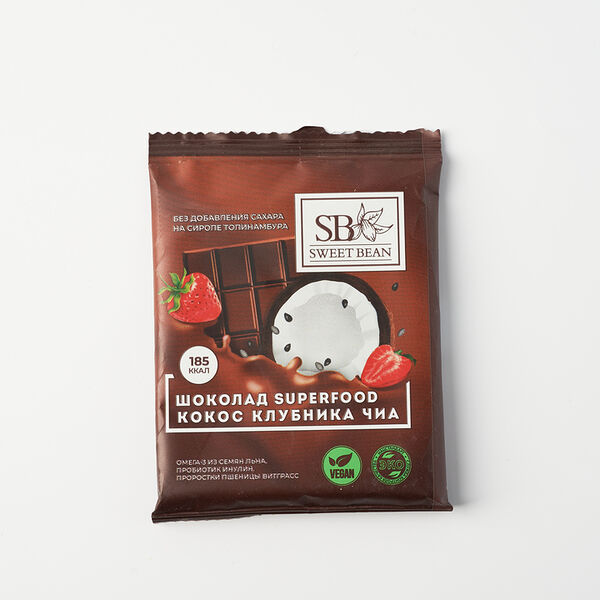Шоколад темный Кокос-клубника-чиа