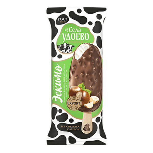 Мороженое Из Села Удоево ваниль в шоколаде фундук эскимо