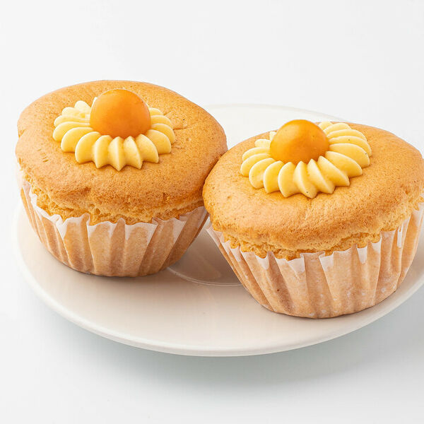 Кекс японский с банановым джемом и заварным кремом