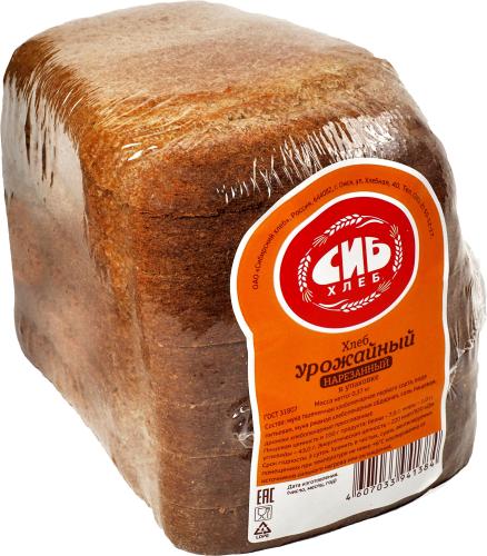 

Хлеб ржано-пшеничный Сибхлеб Урожайный формовой в нарезке 370 г