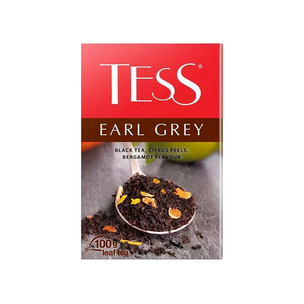 Чай черный Tess Earl Grey с цедрой цитрус и аром бергам лист 100г
