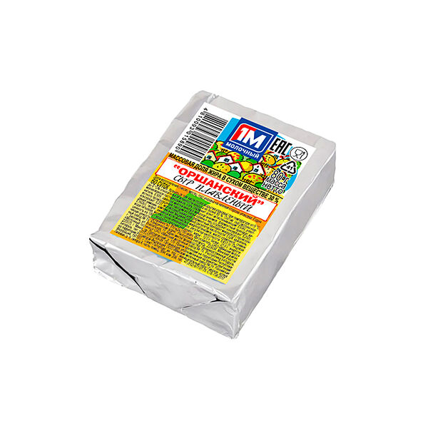 Сыр плавленный Оршанский жир 30% 80г 1М Молочный