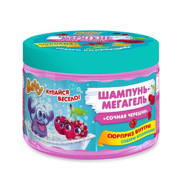 Шампунь-мегагель детский Сочная черешня с сюрпризом 300мл Baffy