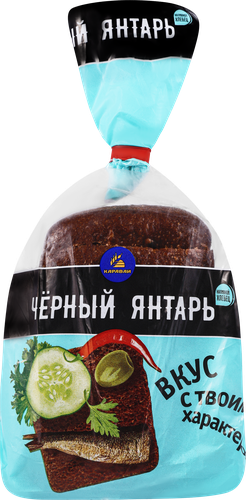 

Хлебец ржано-пшеничный Каравай Черный Янтарь наливной зерно и солод в нарезке 300 г