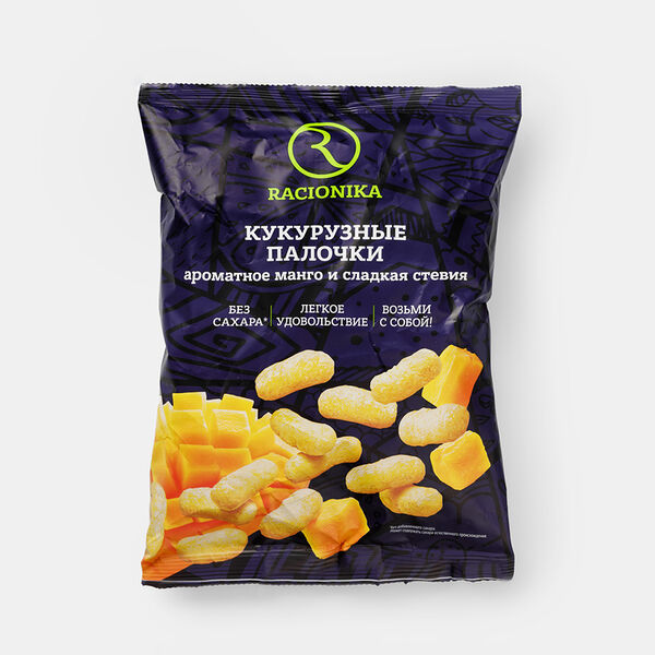 Палочки кукурузные Racionika с манго и стевией, 50г