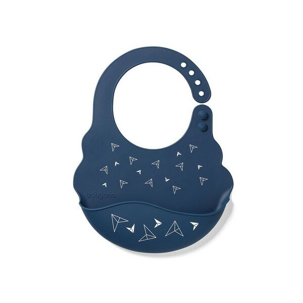 Нагрудник силиконовый с регулируемой застежкой, 6м+, Babyono