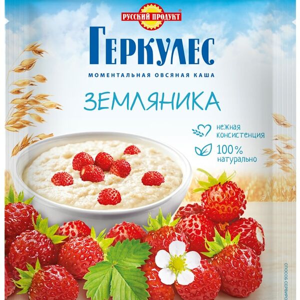 Каша Русский продукт Геркулес овсяная с земляникой 35г