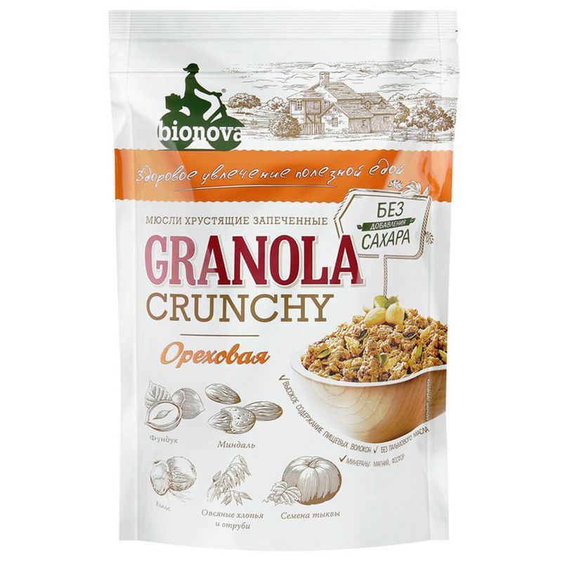 

Гранола Bionova Crunchy Ореховая 400 г