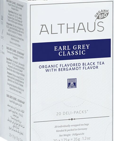 Чай черный Althaus Эрл Грей Классик с ароматом бергамота 20*1.75г