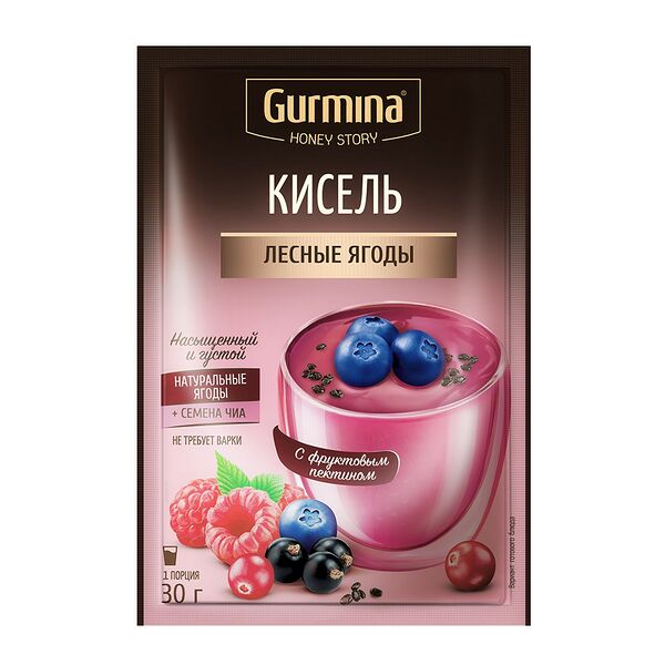 Кисель Gurmina лесные ягоды 30г