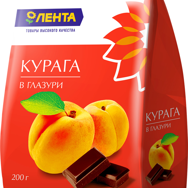 Конфеты ЛЕНТА Фрукты в глазури курага