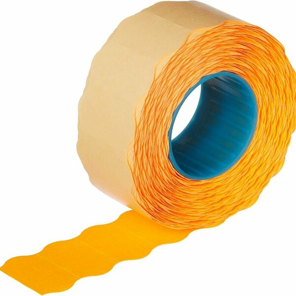 Этикет-лента 22х12 оранж волна 1000шт/рул 10рул/уп