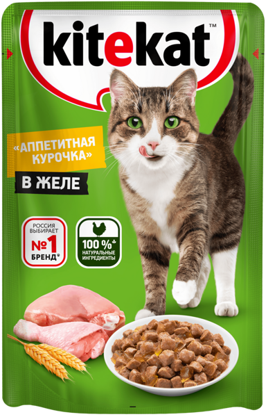 Корм для кошек Kitekat c курицей в желе