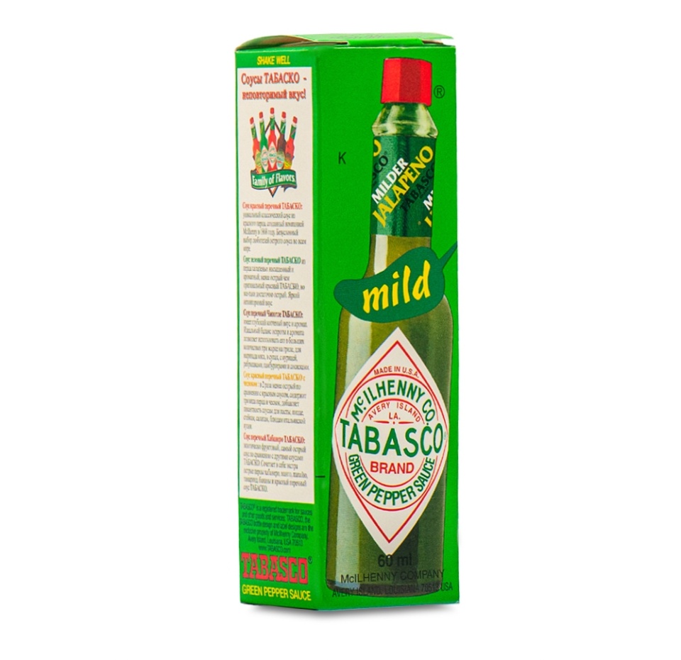 

Соус перечный Tabasco зелёный 60 мл