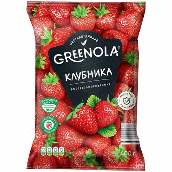 Клубника Greenola быстрозамороженная 400 г