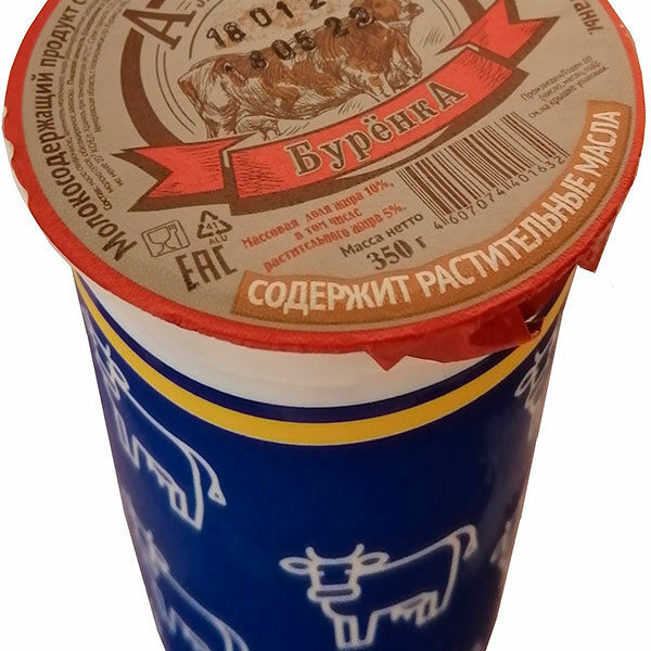 Молокосодержащий продукт Альпийская буренка по технологии сметаны змж 10%