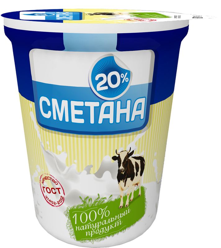 

Сметана Волжаночка 20% 315 г
