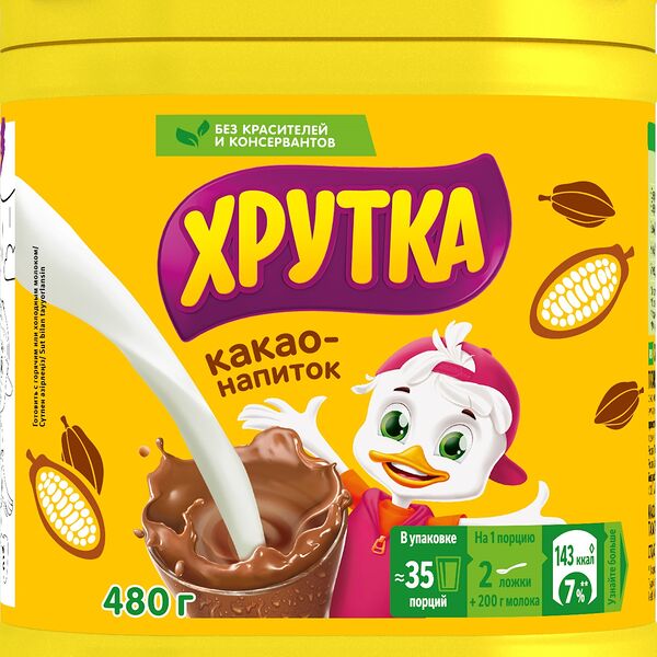 Какао-напиток хрутка 480 г пл/б