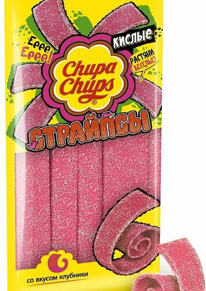 Мармелад Chupa Chups Страйпсы cо вкусом клубники 120г