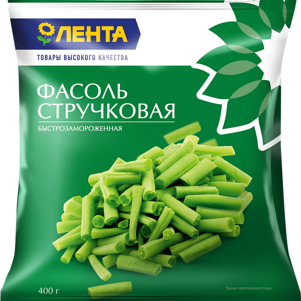 Фасоль стручковая ЛЕНТА зеленая резаная 400 г