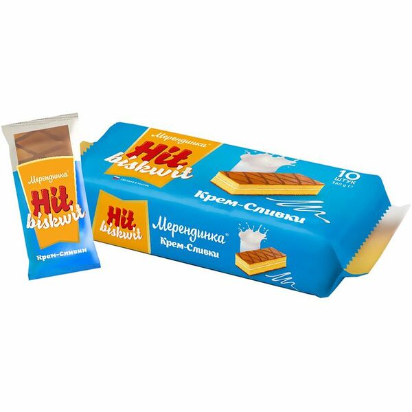 Пирожное бисквитное Hit biskwit Мерендинки Крем-сливки