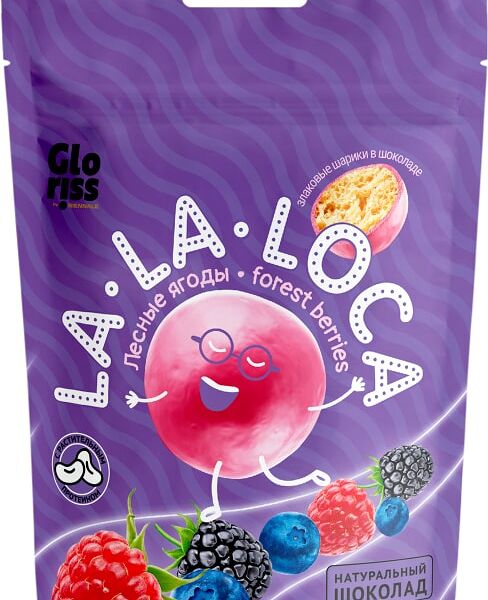 Конфеты злаковые Biennale Gloriss La-La Loca Лесные ягоды в шоколаде 35г