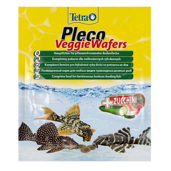 Tetra Pleco Veggie Wafers корм для питающихся на дне рыб (пластины) 15 г