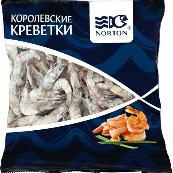 Креветки Norton Королевские неразделанные сыро-мороженые 500г