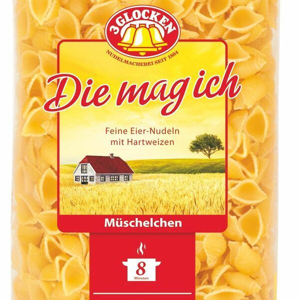 Макаронные изделия Muschelchen 3 Glocken Die Mag Ich Feine Eier-Nudeln
