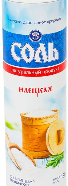 Соль Илецкая поваренная пищевая 180г