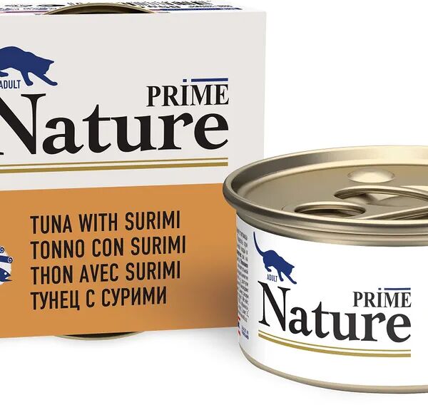 Корм для кошек PRIME NATURE тунец с сурими в желе банка 85г