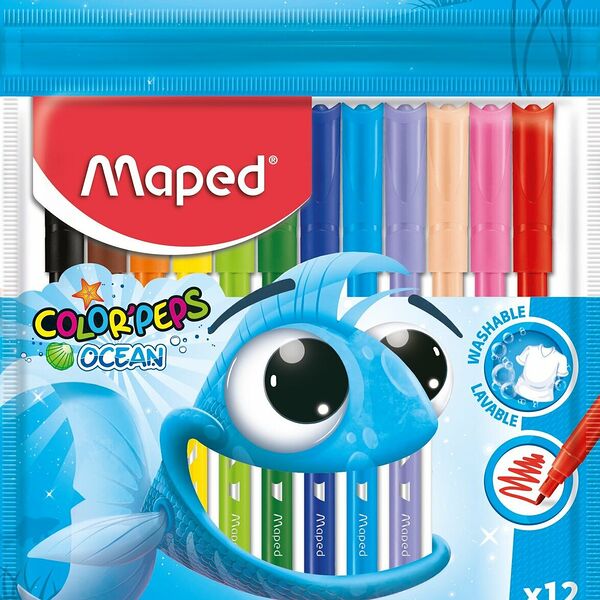Фломастеры Maped Color'peps Jungle, 12 цветов, с 3 лет