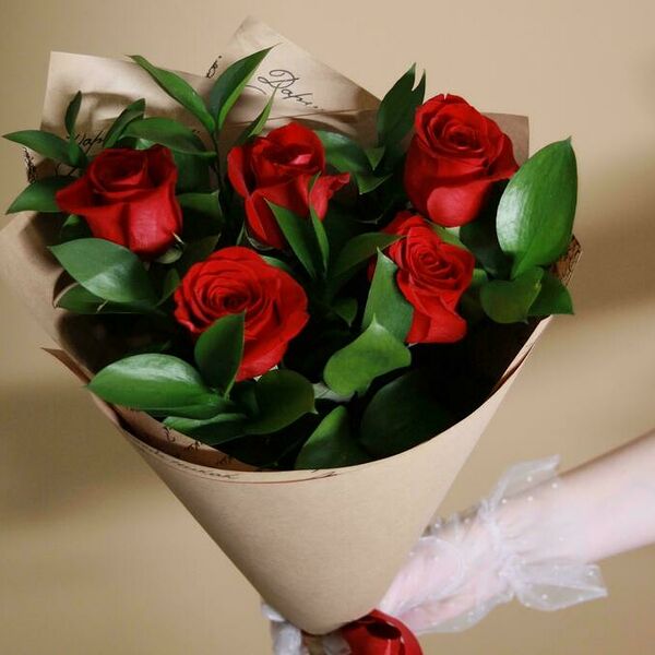 Букет цветов Красный бархат