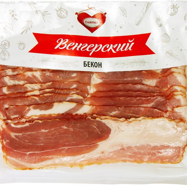 Бекон сырокопченый ТАВРИЯ Венгерский, нарезка