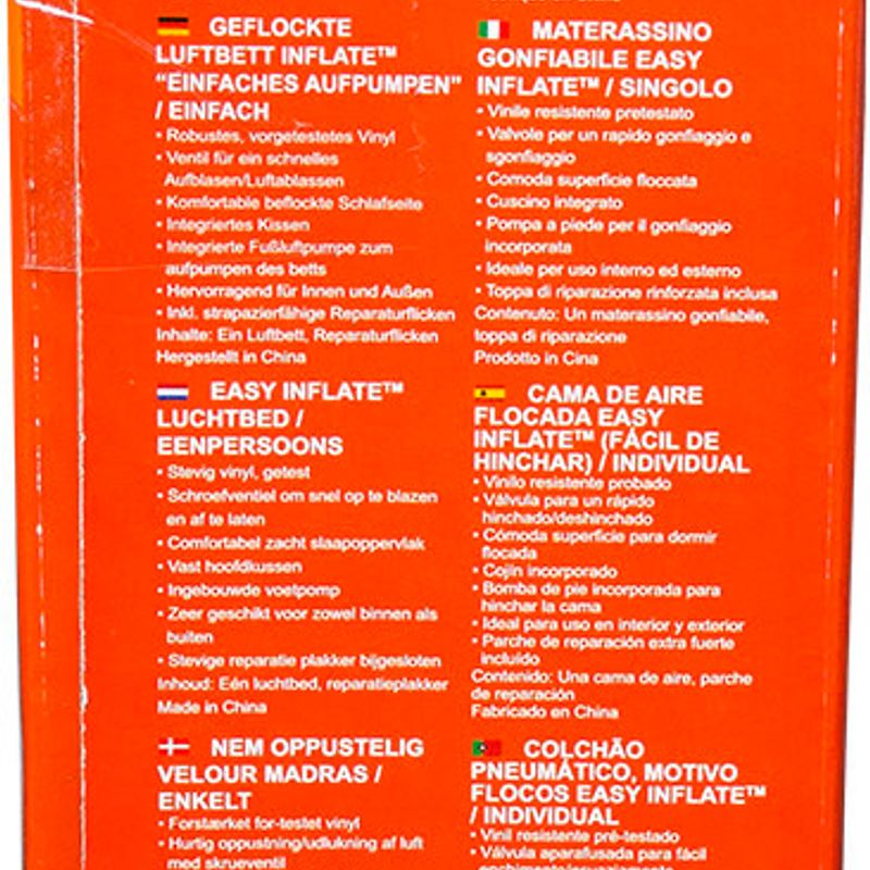 

Матрас надувной Bestway Easy Inflate 67223 одноместный со встроенным ножным насосом 185х76х22 см