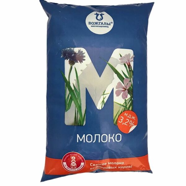 Молоко Вожгалы пастеризованное, 3.2%