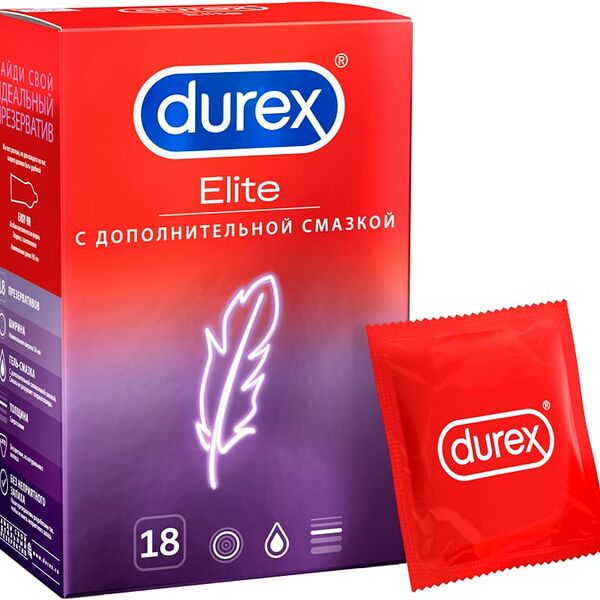 Презервативы Durex Elite Гладкие сверхтонкие 18шт