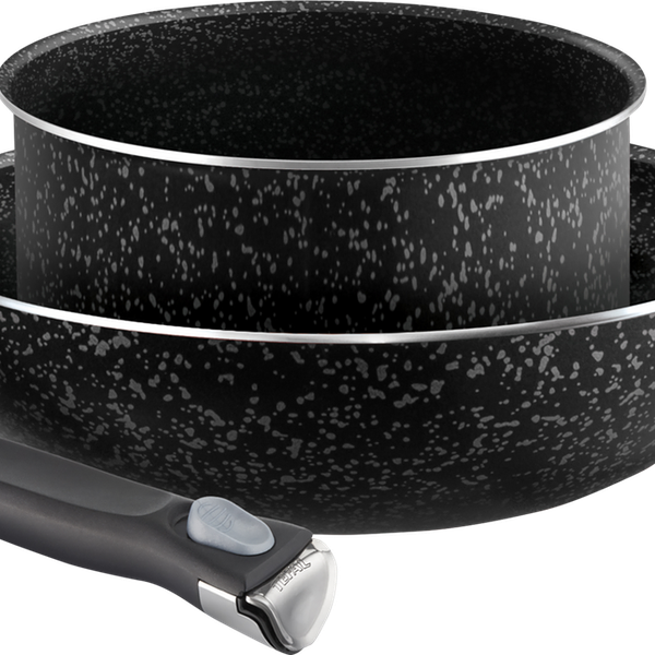 Набор посуды TEFAL Ingenio 3 предмета: ковш 20см, сковорода-вок 26см, съемная ручка