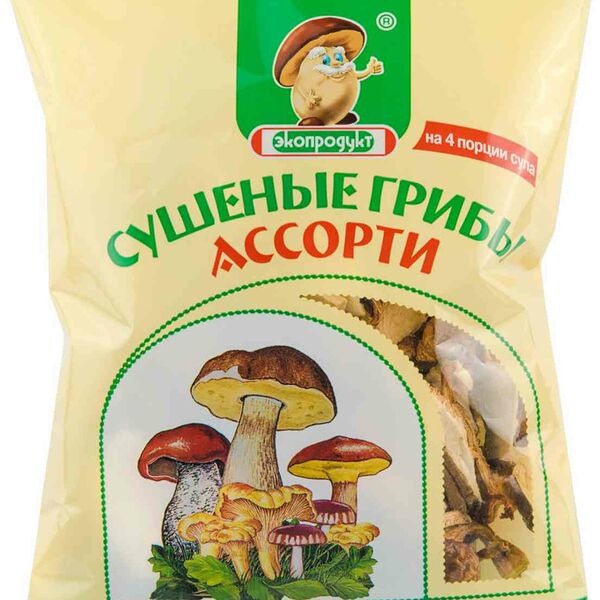 Грибы сушёные Экопродукт ассорти