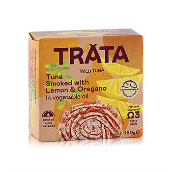 Тунец TRATA копченый с лимоном и орегано в масле