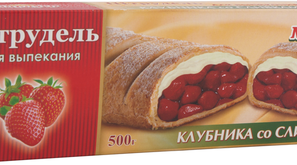 Штрудель для выпекания Морозко клубника со сливками