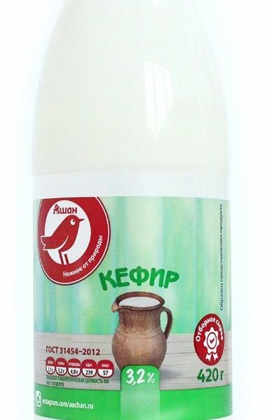 Кефир АШАН Красная птица 3,2%