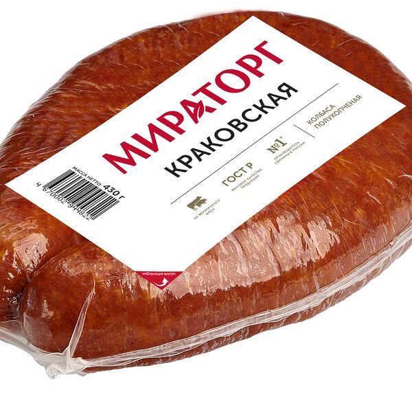 Колбаса полукопчёная Краковская Мираторг