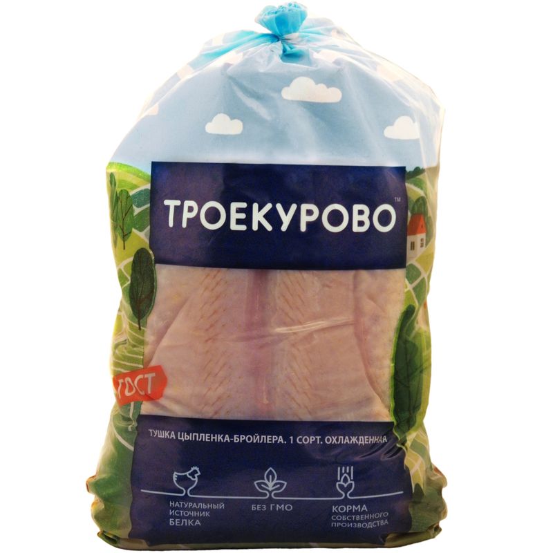 

Тушка цыпленка-бройлера Троекурово охлажденная потрошеная вес