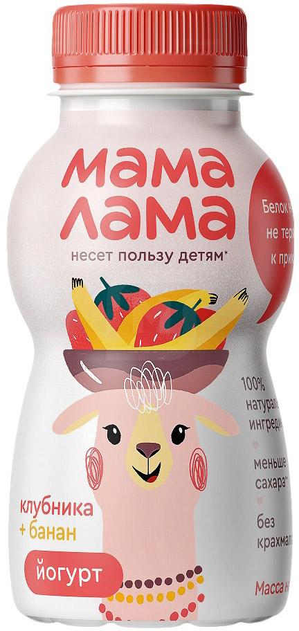 

Йогурт питьевой Мама Лама с клубникой и бананом 2.5%