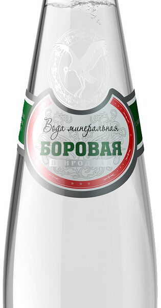 Вода минеральная БОРОВАЯ лечебно-стол. сульфат-кал газ ст/б 0.33 л.