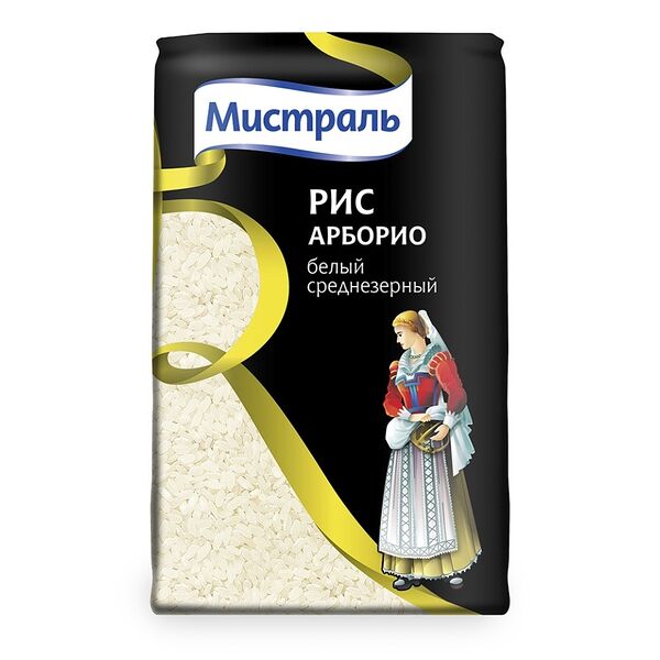 Рис среднезёрный Арборио Мистраль белый 500 г