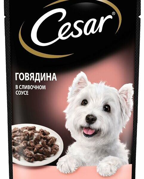 Корм для взрослых собак Cesar Говядина в сливочном соусе