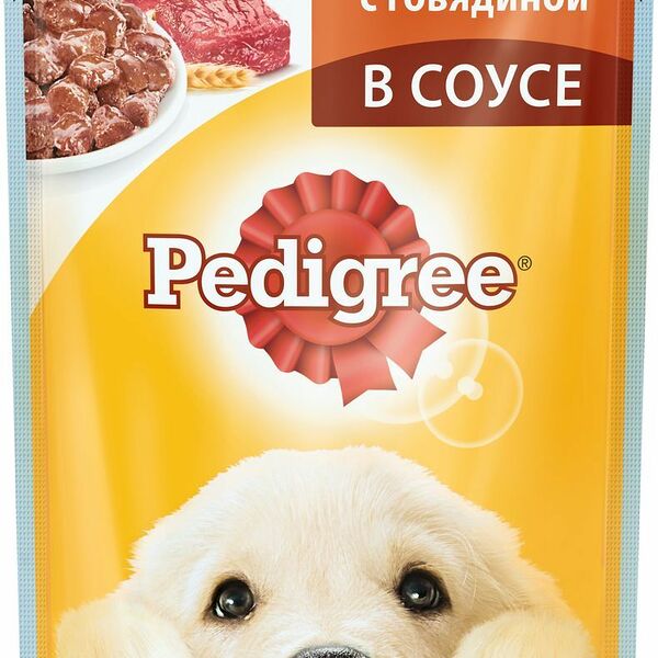 Корм для щенков всех пород Pedigree с говядиной в соусе