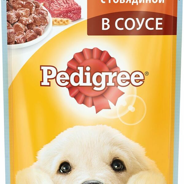 Корм для щенков всех пород Pedigree с говядиной в соусе